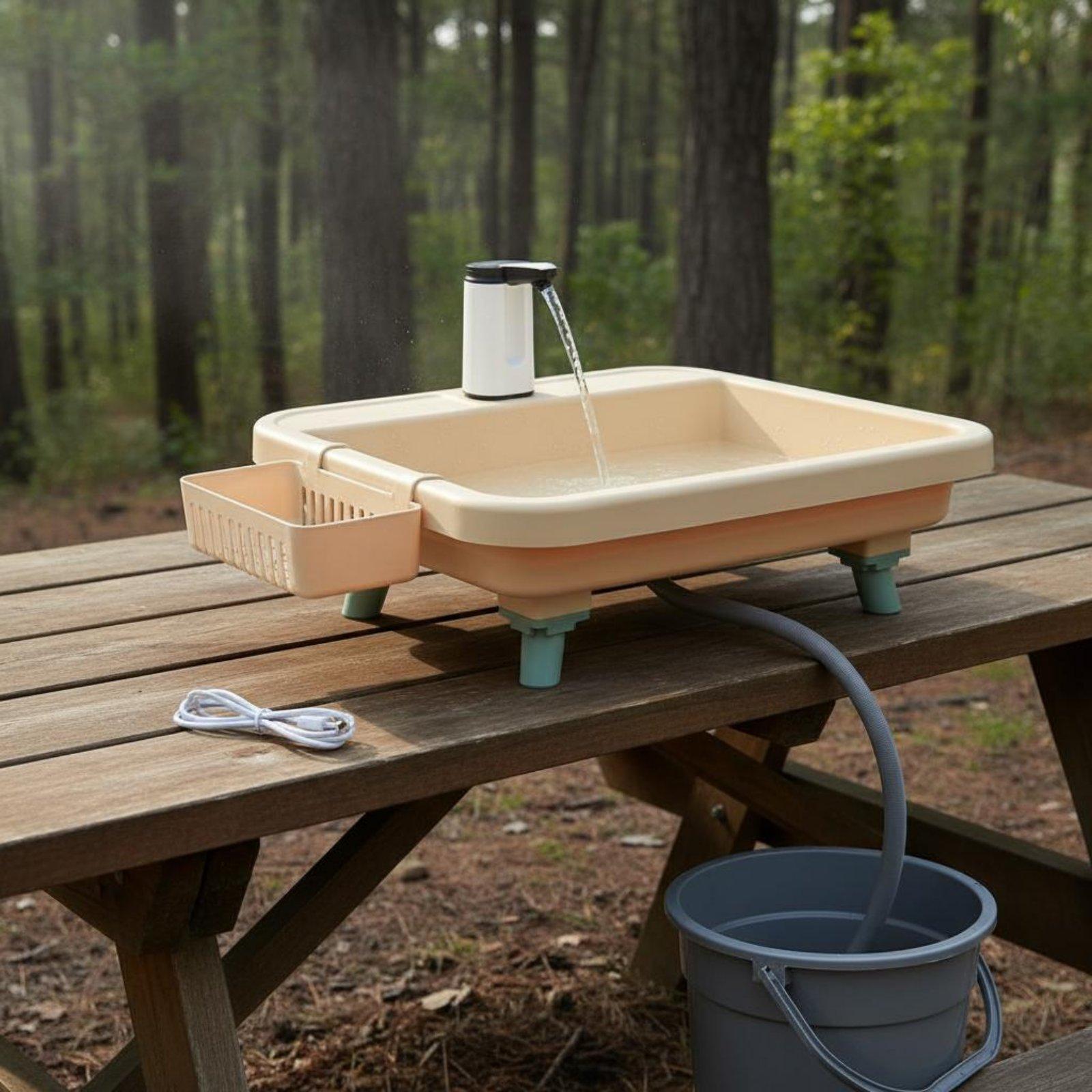 Faucet - Évier de camping portable avec pompe