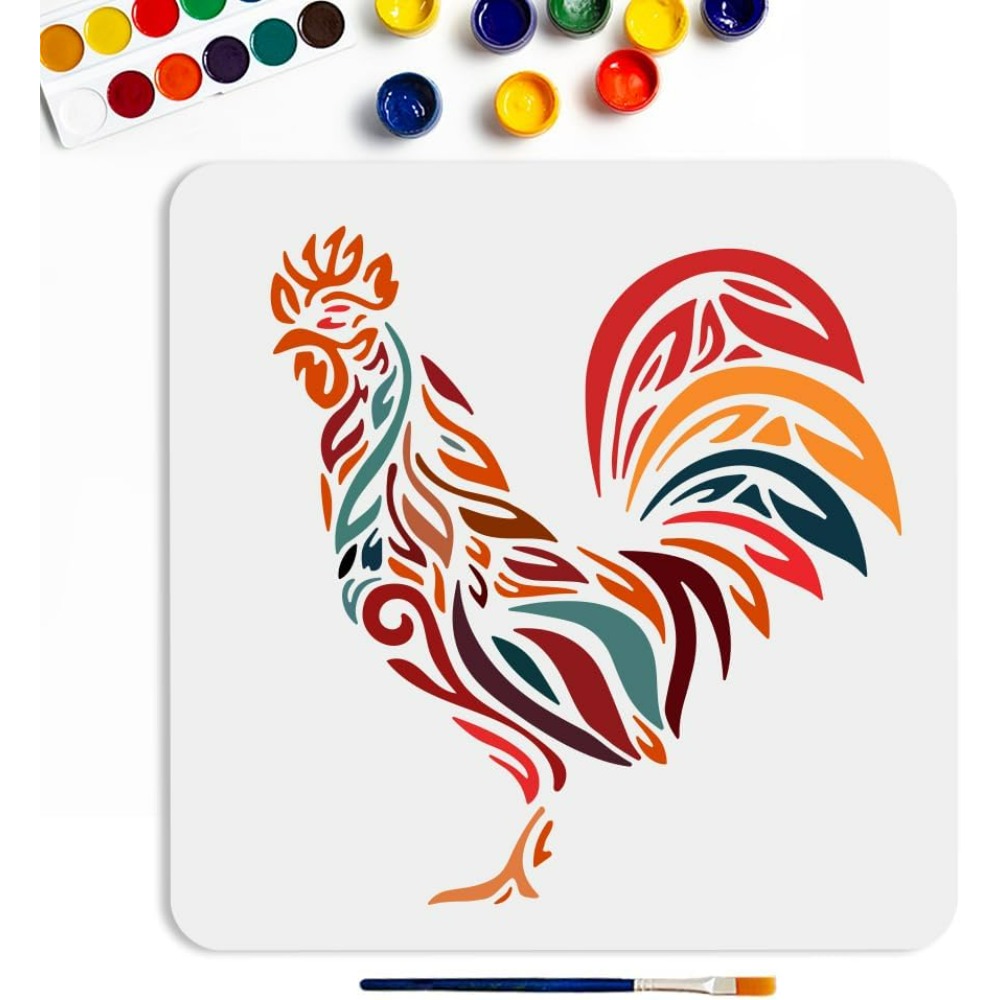 Paint Brush - Pochoir de poulet 11.8 × 11.8
