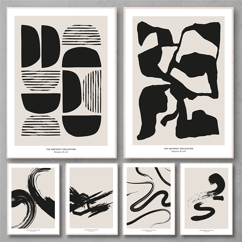 Paint Brush - Impression d'art mural abstrait aux traits