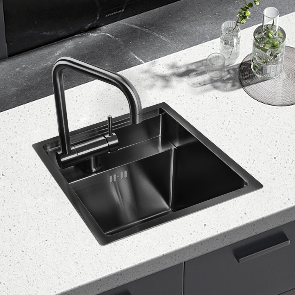 Faucet - Évier de cuisine rectangulaire simple fait