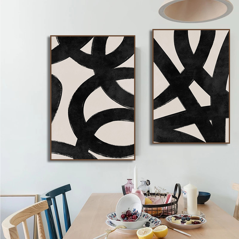 Affiche moderne à lignes beige - Paint Brush avis et prix