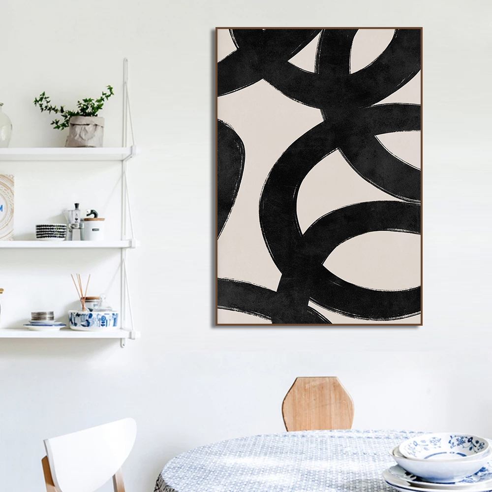 Affiche moderne à lignes beige - Paint Brush avis et prix