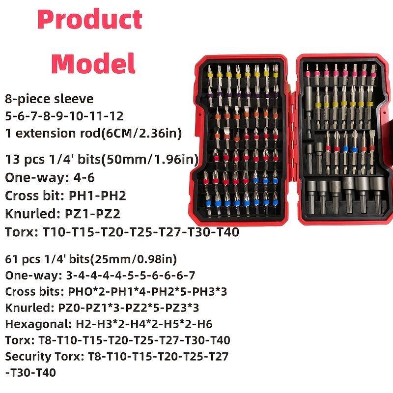 Jeu de 83 embouts de tournevis - Drill Bits avis et prix