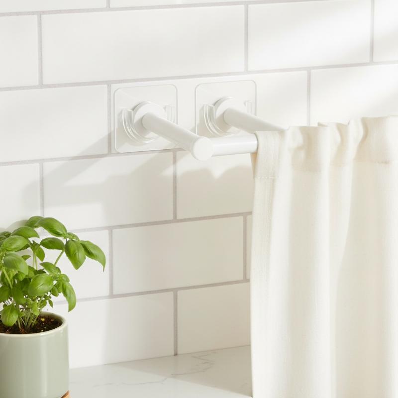 4 crochets adhésifs transparen - Curtain Rods avis et prix